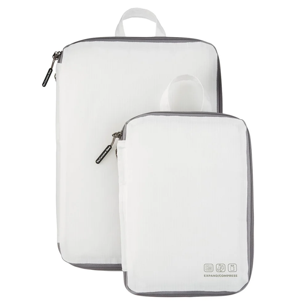 The Container Store White Compression Cubes Set NWT